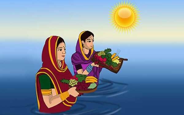 सकियो छठ : उदाउँदो सूर्यलाई अर्घ दिएर