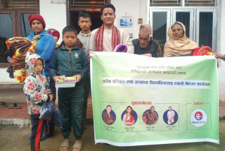 नेपा ट्रस्टको आयोजनामा जन्मदिनमा गरिव तथा असहायहरूलाई  न्यानो सहयोग।